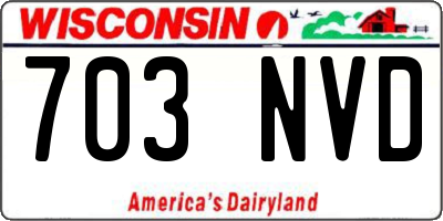 WI license plate 703NVD