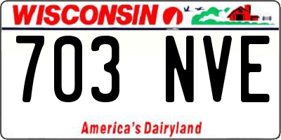 WI license plate 703NVE