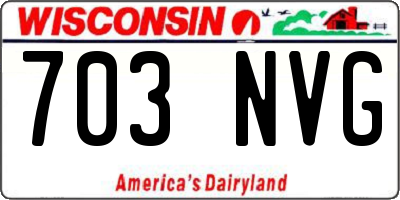 WI license plate 703NVG