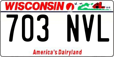 WI license plate 703NVL