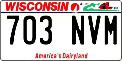 WI license plate 703NVM