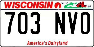 WI license plate 703NVO