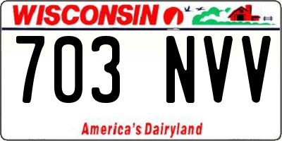 WI license plate 703NVV