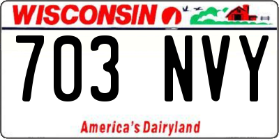 WI license plate 703NVY