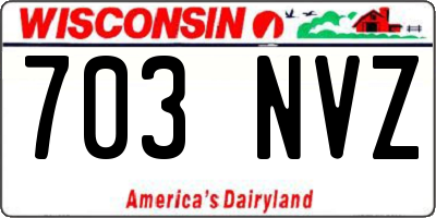 WI license plate 703NVZ