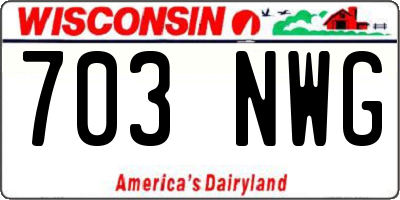 WI license plate 703NWG