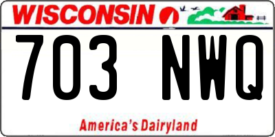 WI license plate 703NWQ