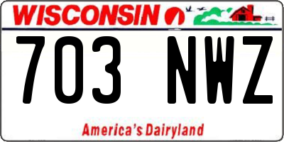 WI license plate 703NWZ