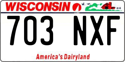 WI license plate 703NXF
