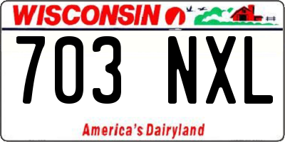 WI license plate 703NXL