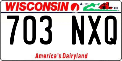 WI license plate 703NXQ