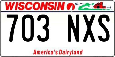 WI license plate 703NXS