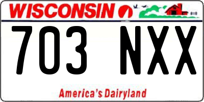 WI license plate 703NXX