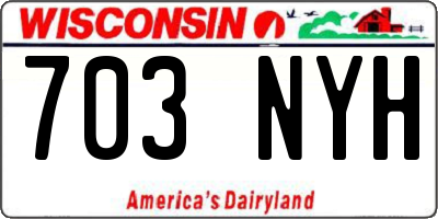 WI license plate 703NYH