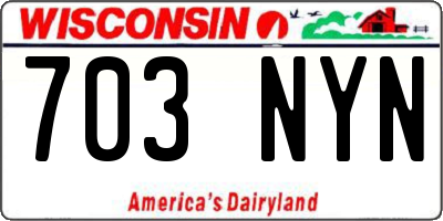 WI license plate 703NYN