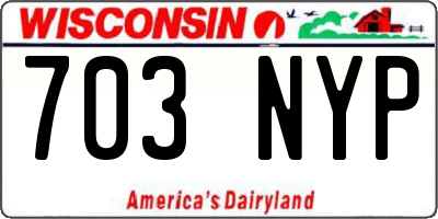WI license plate 703NYP