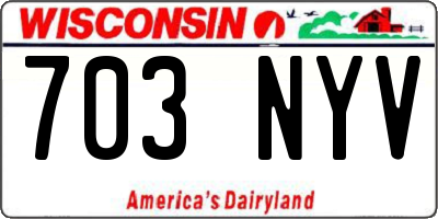 WI license plate 703NYV