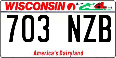 WI license plate 703NZB
