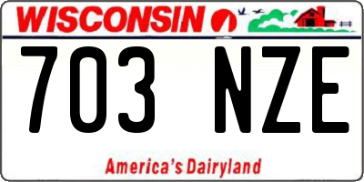 WI license plate 703NZE
