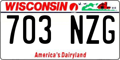 WI license plate 703NZG
