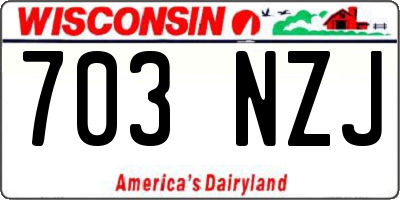 WI license plate 703NZJ
