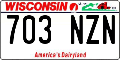 WI license plate 703NZN