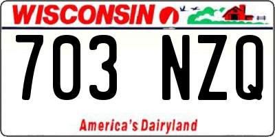 WI license plate 703NZQ