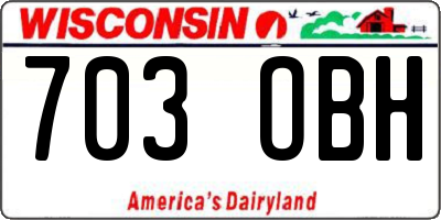 WI license plate 703OBH