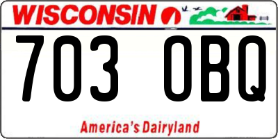 WI license plate 703OBQ
