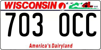 WI license plate 703OCC