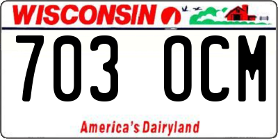 WI license plate 703OCM