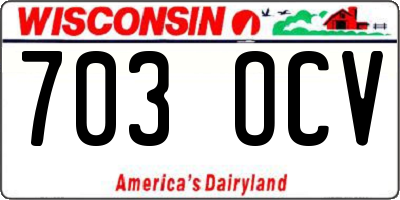 WI license plate 703OCV