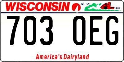 WI license plate 703OEG