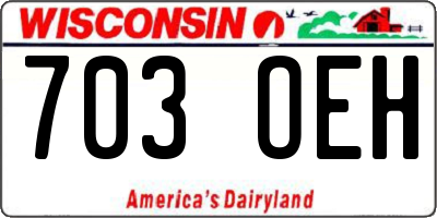 WI license plate 703OEH