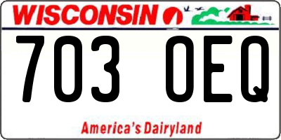 WI license plate 703OEQ
