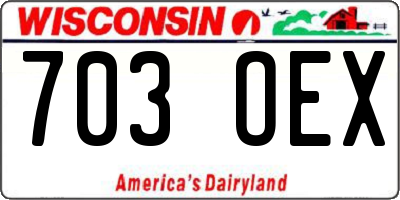 WI license plate 703OEX