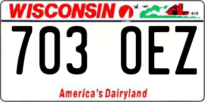 WI license plate 703OEZ