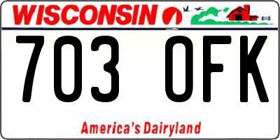 WI license plate 703OFK