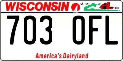 WI license plate 703OFL
