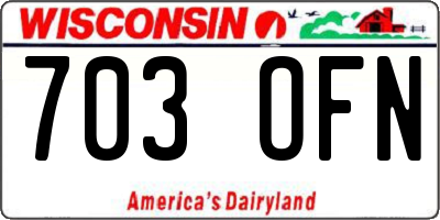 WI license plate 703OFN
