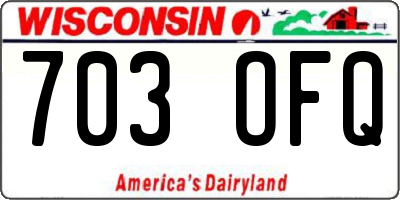 WI license plate 703OFQ