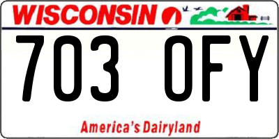 WI license plate 703OFY
