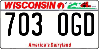 WI license plate 703OGD