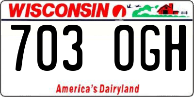 WI license plate 703OGH