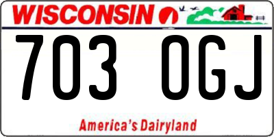 WI license plate 703OGJ