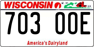 WI license plate 703OOE