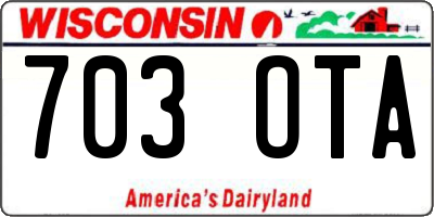 WI license plate 703OTA
