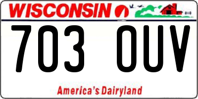WI license plate 703OUV