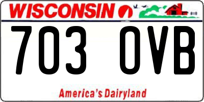 WI license plate 703OVB