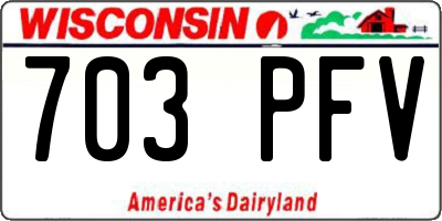WI license plate 703PFV